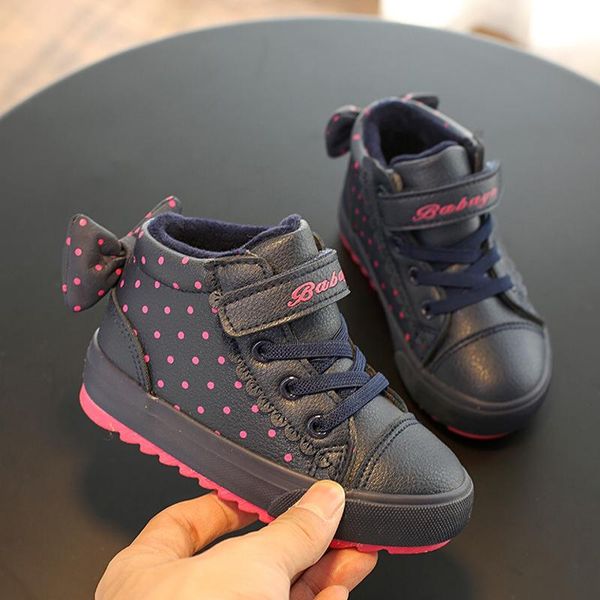 

boots kids winter shoes for girl children boys warm 2021 baby plus velvet toddler botas pink sneaker, Black;grey