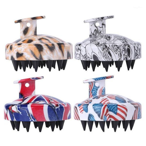 

head hair scalp scrubber massage brush shampoo portable comfortable1, Silver