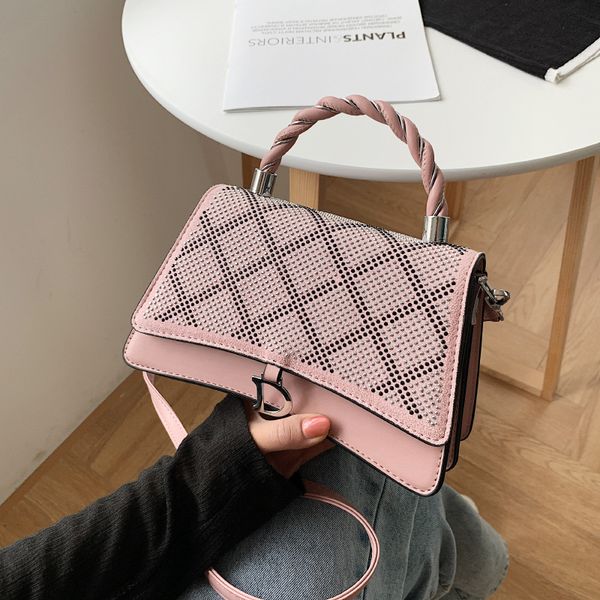 

designer handbags bright diamond women's 2021 summer new fashion popular messenger lingge single shoulder portable small square bag