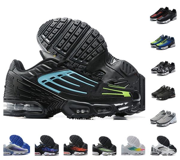 

2021 latest tn plus 3 running shoes mens women triple white black laser blue volt glow oreo womens breathable sneakers trainers outdoor spor