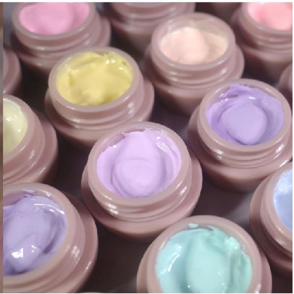 

nail gel jnchic solid pudding polish art glitter sparkle smooth cream nailart 5g 36colors fullcover colorful, Red;pink