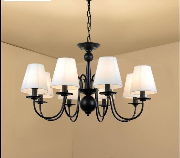 

living room lighting american restaurant bedroom decoration creative modern minimalist personality household fabric chandelier pendant lamps