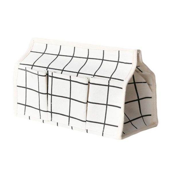 

storage bags cotton linen paper towel box garden wind multi-function set deskdebris