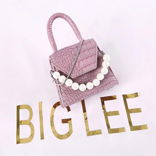 

crocodile pattern pearl handle pu leather crossbody bags for women 2021 elegant shoulder handbags female travel bag