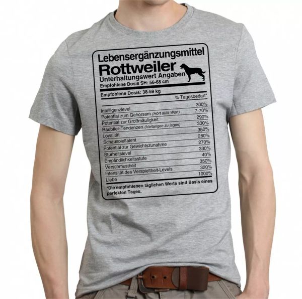 

T-Shirt Unisex dose Rottweiler Life Supplements Men Dog Dog Motif, Mainly pictures