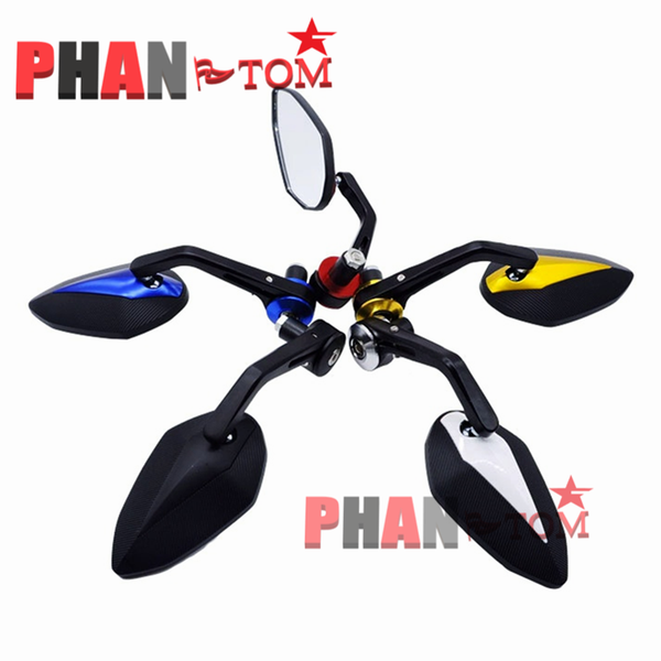 

motorcycle mirrors 7/8" handlebar end oval custom classic side chopper bobber cafe racer atv quad rearview