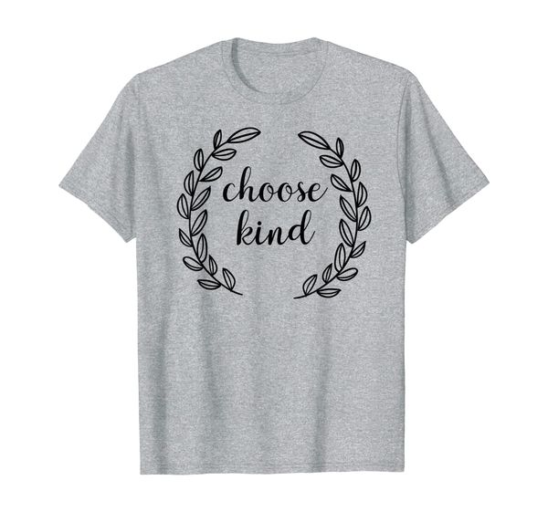 

choose kind - kindness t-shirt - black wreath design, White;black
