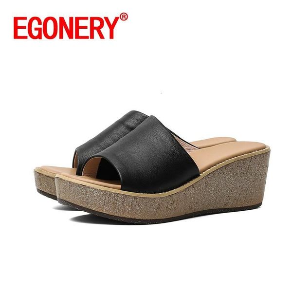 

slippers women slope heel sandals slipper summer fashion style concise comfortable mature peep toe rhinestone decoration zx4y, Black