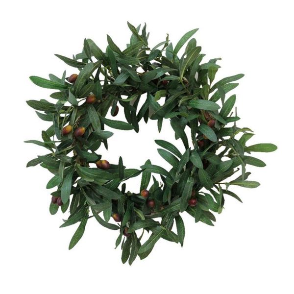 

decorative flowers & wreaths simulate olive branch wreath garland hanging pendant for home wedding decoration