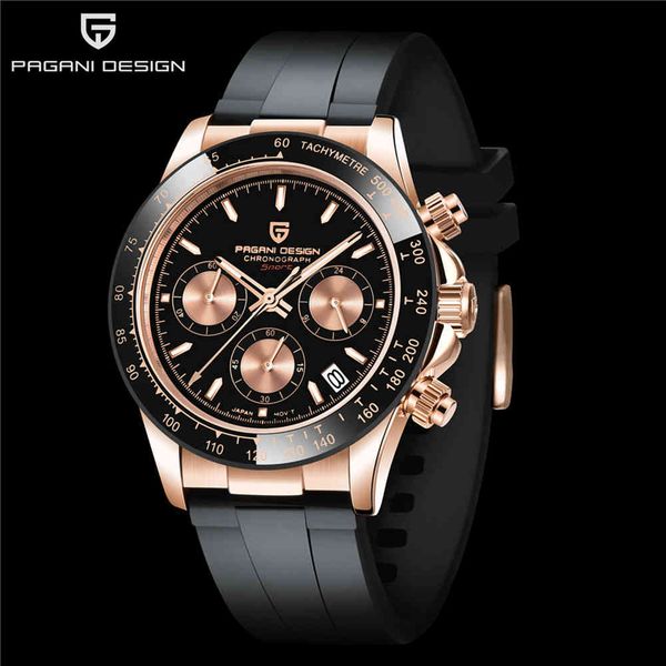 

watch pagani design fashion brand business trend sapphire glass mechanical leisure waterproof sports for men, Slivery;brown