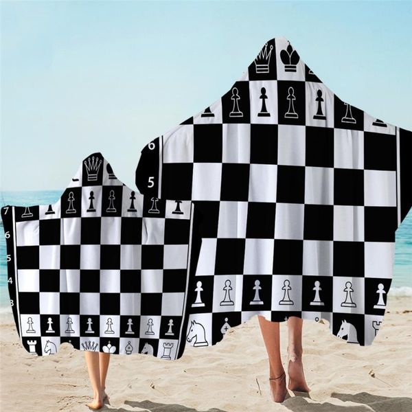 

microfiber fabric parent-child hooded bath towels cartoon print changing bathrobe beach towel with cloaks swim pool wrap blanket