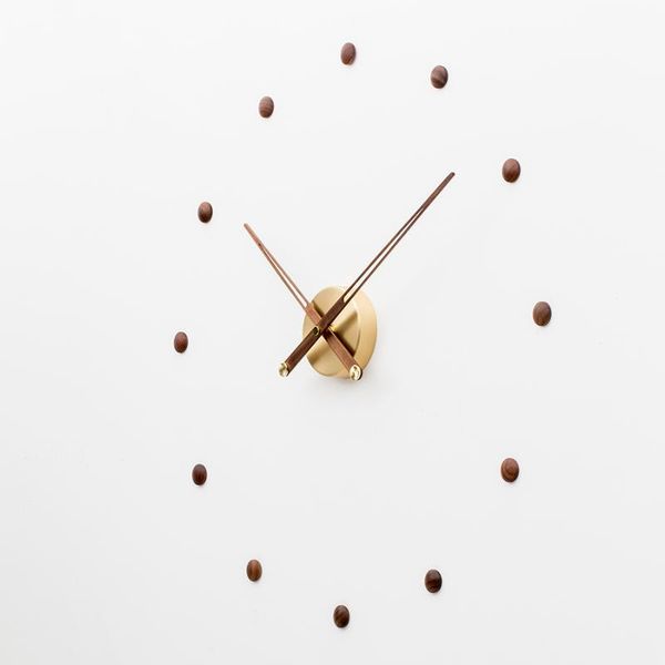 

wall clocks diy silent clock wood gold metal luxury large 3d modern living room watches home decor reloj de pared gift