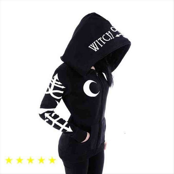 

womens oversized hoodies and sweatshirts plus coat america explosion punk big hat women s to 5xl, Black