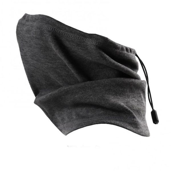 

cycling caps & masks winter hiking dustproof warm drawstring neck scarf face cover, Black