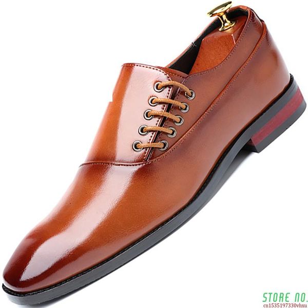 

dress shoes 2021 men's japanese formal business oxfords vintage men elegant genuine leather flat male party wedding shoe, Black