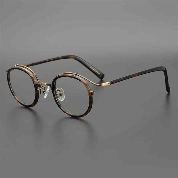 

70% off clearance online handmade round spectacle frame classical hu ge same literary hawksbill myopia frame male, White;black