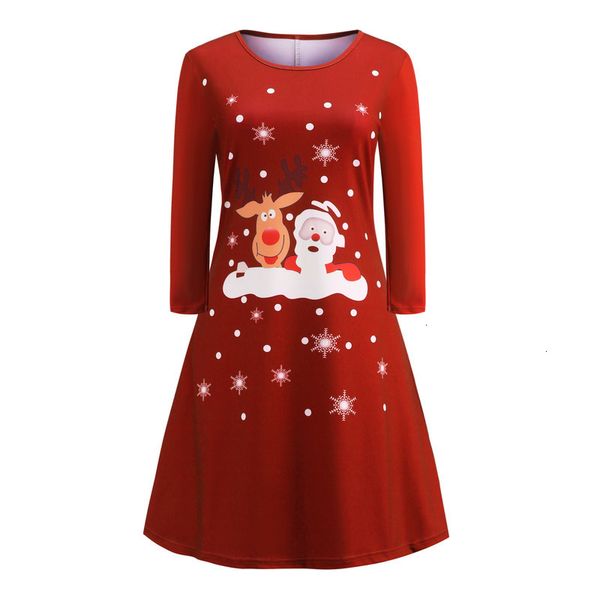 

sleeve casual dresses long printed a-line dress, Black;gray