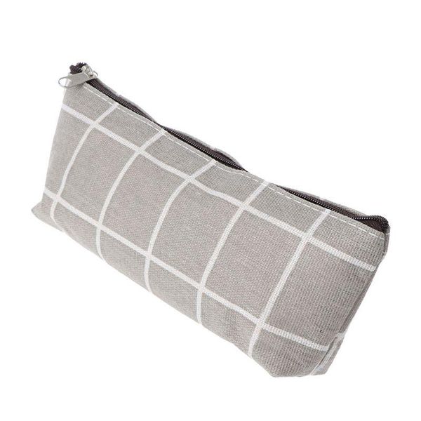 

pencil bags canvas case school bag simple striped grid pencilcase for 55ke