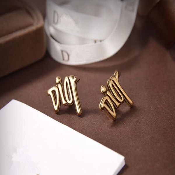 

dijia / d jiafeng 2021 letter earrings jewelry, Golden