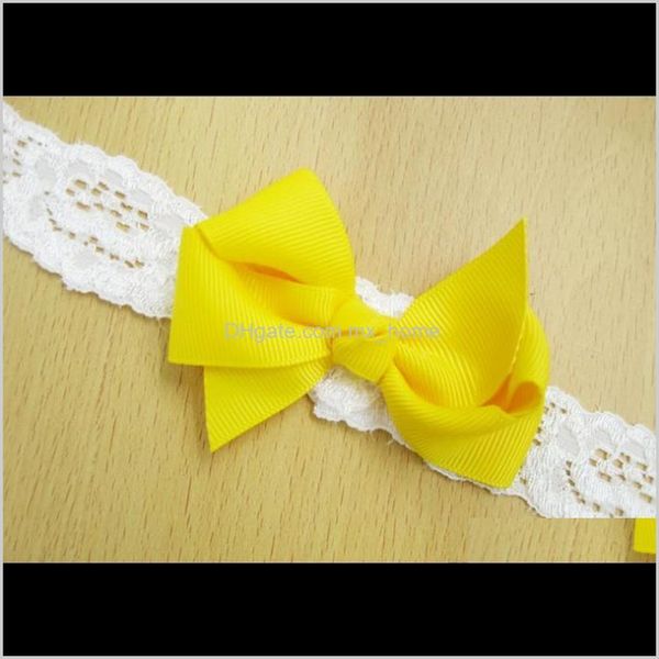 

accessories baby, & maternity drop delivery 2021 baby bow girls kids bands lace princess solid bowknot pearls party infant children hair but, Slivery;white