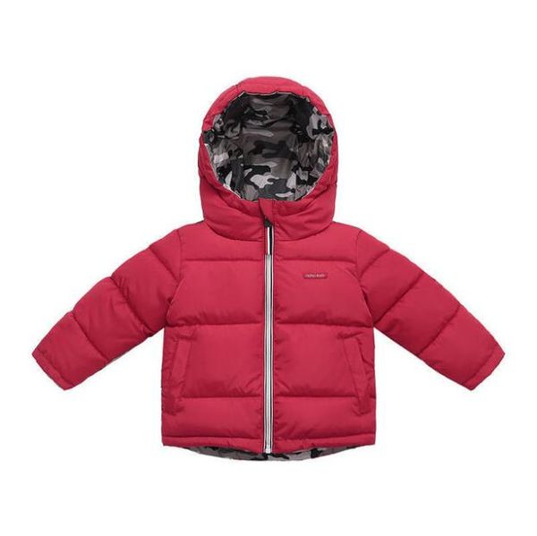 Double-Sided Wear Ragazzi Ragazze Camouflage Giù Cappotto Giacca imbottita Bambini Parka con cappuccio Cappotti Autunno Inverno Addensare Caldo Bambini Giacche Bambino Capispalla