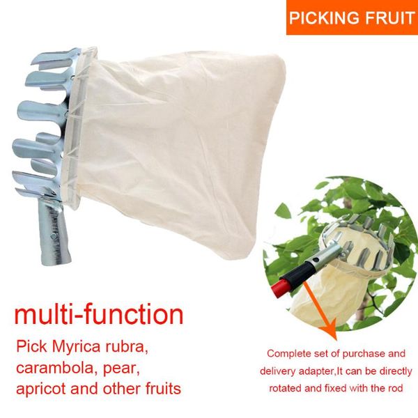 

storage bags fruit picker with head basket collector portable harvest picking catcher for citrus pear peach garden farm tool