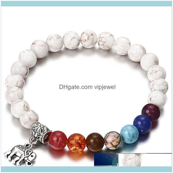 

beaded strands bracelets jewelryns19 7 chakra men black lava healing balance beads reiki buddha prayer natural stone yoga bracelet for wome