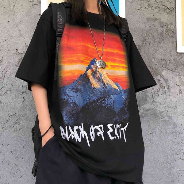 

women's t-shirt ebaihui gothic black oversized t shirt aesthetic harajuku 90s letter printed graphic tee short sleeve loose grunge, White