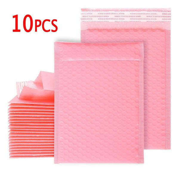 

gift wrap 10pcs pink bubble envelope bag poly mailers padded self seal mailing bags