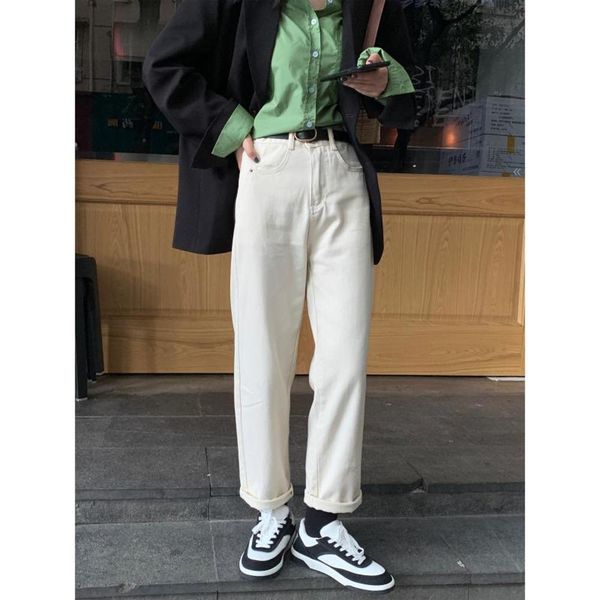 

women's loose fall high waist slim wide leg casual pants, Blue