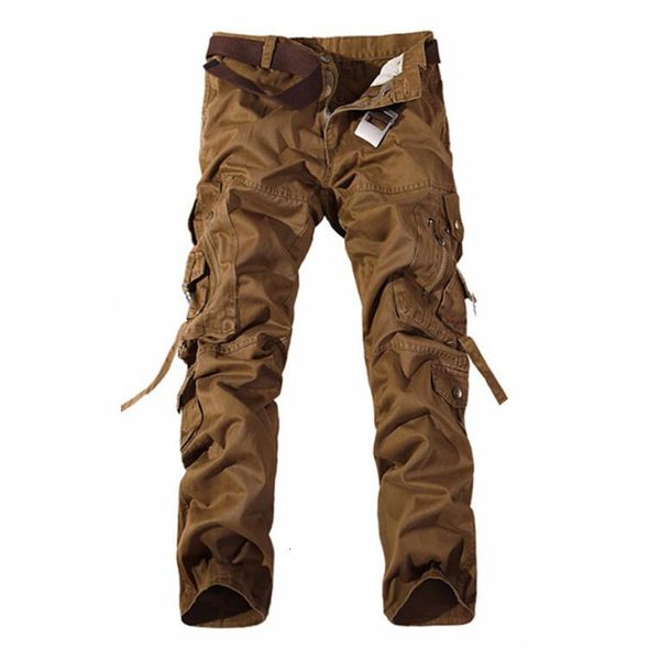 

men's pants military men's cargo plus size multi-pocket pocket clothing kzpt, Black