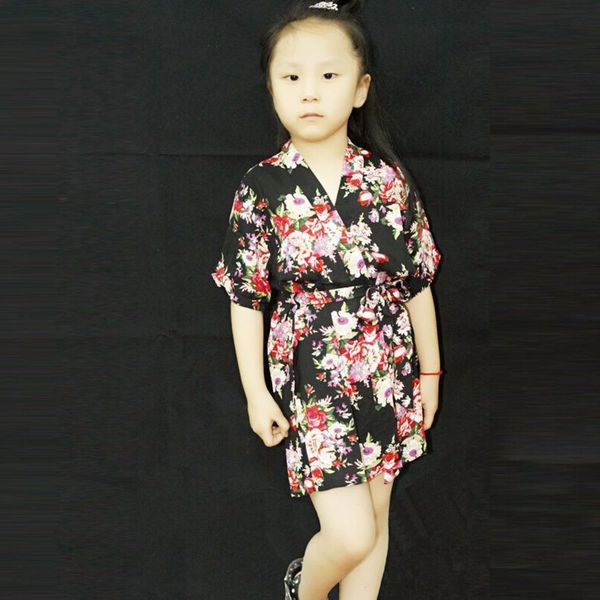 

bathrobe 16 summer cotton printed pajamas children's cardigan bathrobe