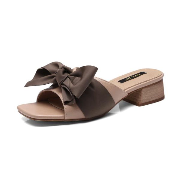 

dress shoes vintage fashion bow design open toe thick heel women's sandals, Black