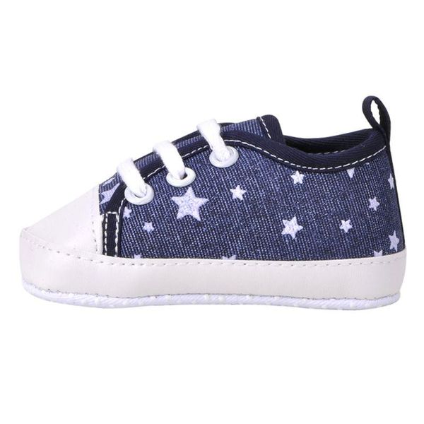 

first walkers 0-18m boys girls baby canvas lace up crib shoes soft soled sneakers prewalker