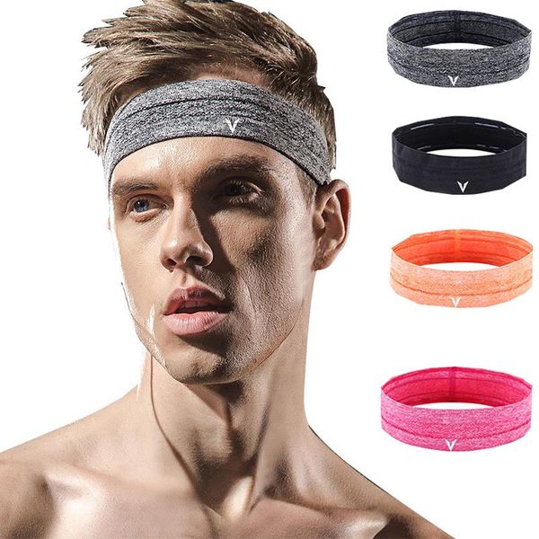 

sweatband anti slip sport breathable fabric gym yoga running fitness tenis headband bandana on the head, Yellow;black