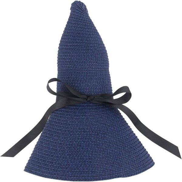 

cycling caps & masks simplicity wide brim straw hat foldable beach outdoor upf 50+ oversized female woven sun bows, Black