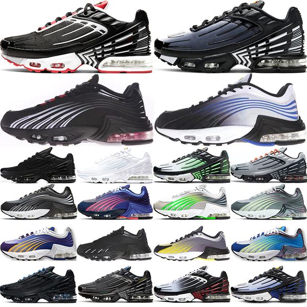 

air max plus 3 running shoes triple black white wolf grey obsidian hyper blue blood orange tiger multicolor men women trainers sports sneake