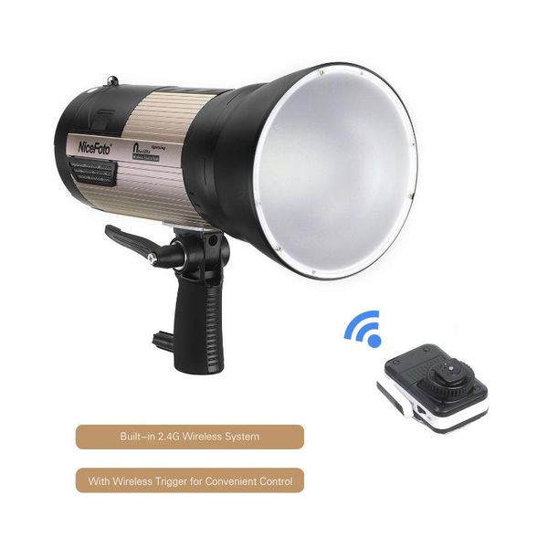 

nicefoto outdoor studio 2.4g wireless system flash strobe light 500 times full power 6600mah battery pography lighting flashes