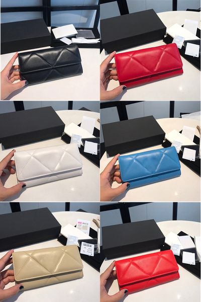 

sold genuinel leather luxurys designers women wallets 7color classic womens shoulder bag wallet with box mens purses credit card holder pass, Red;black