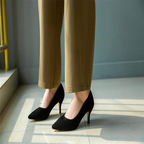 

dress shoes 2021 spring simple wild work single woman, Black