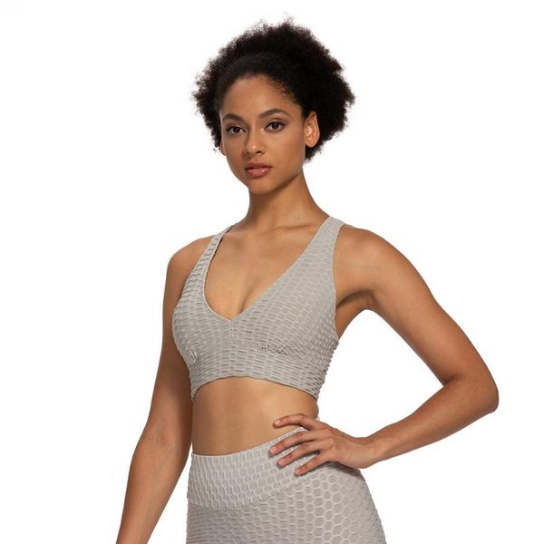 

yoga outfit running sports bra brassiere workout gym fitness women seamless push up breathable underwear top
