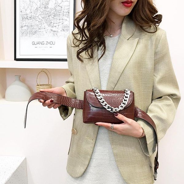 

female waist pack women handbags small chain shoulder bags for 2021 vintage tredny crossbody bag leather bolsa feminina totes