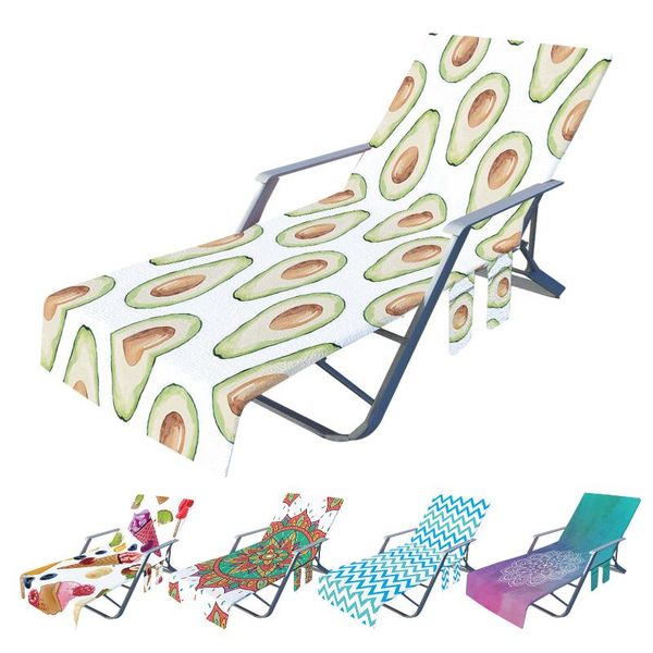 

quick drying beach towel chair cover microfiber chaise lounge with side pockets for pool sun lounger garden el covers
