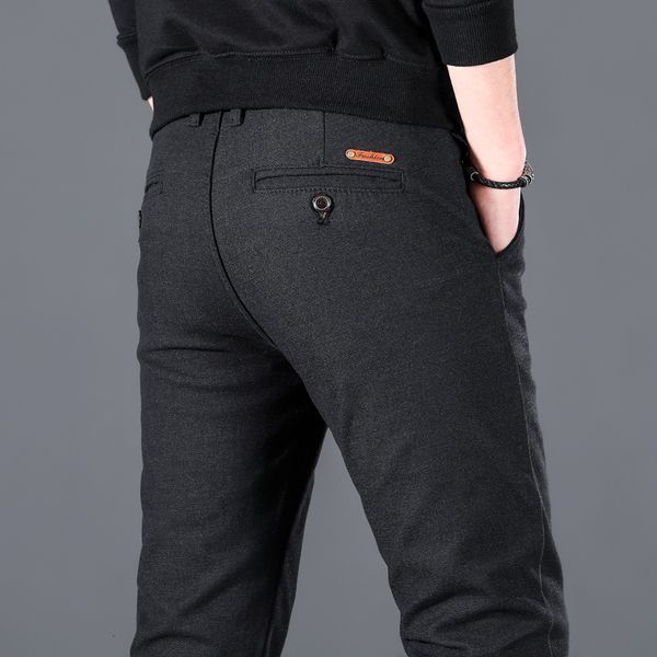 

spring 505 pants men's casual summer slim leggings trend versatile youth, Black