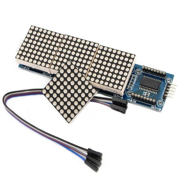 

display max7219 dot matrix module microcontroller 4 in one led with 5p line 1 red/green tv panel