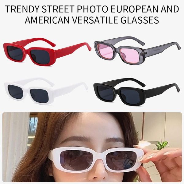 

outdoor eyewear 2021 small rectangular women's retro brand designer glasses square sunglasses vintage dames lenses fashion sun