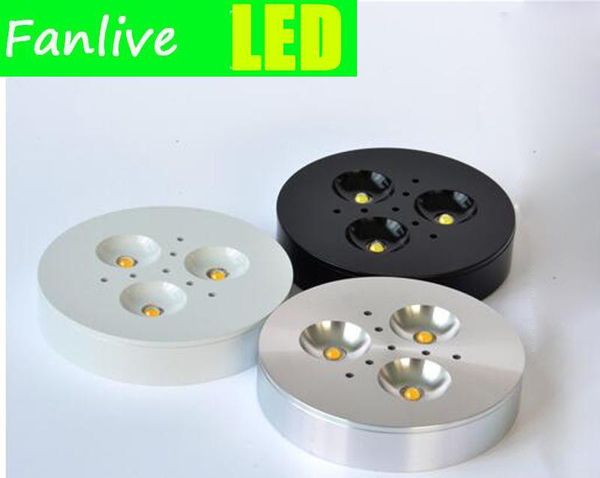 

bulbs 20pcs/lot 3w under cabinet lamps led downlights puck spot light for kitchen closet furniture lighting 12v lamp