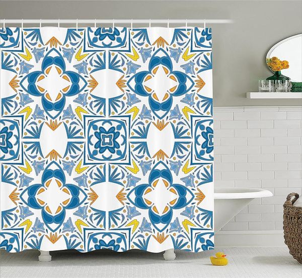 

shower curtains traditional house curtain tunisian mosaic with azulojo spanish influence authentic retro arabesque bathroom