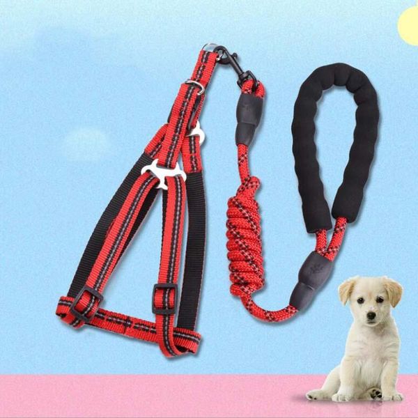 

dog collars & leashes pet supplies traction leash chest back multicolor braided round rope walk