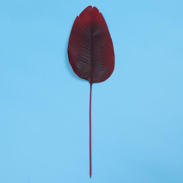 

decorative flowers & wreaths artificial banana leaf lifelike canna leaves plant adornment diy craft for hawaiian parties wedding (red)